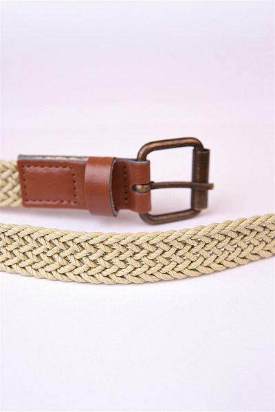 Antioch Beige Thin Knitted Men's Belt