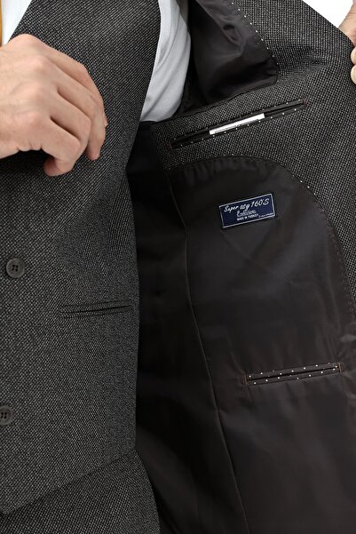 Presto Men's Slimfit Vest Suit - 6 Drop Brown, 768-400