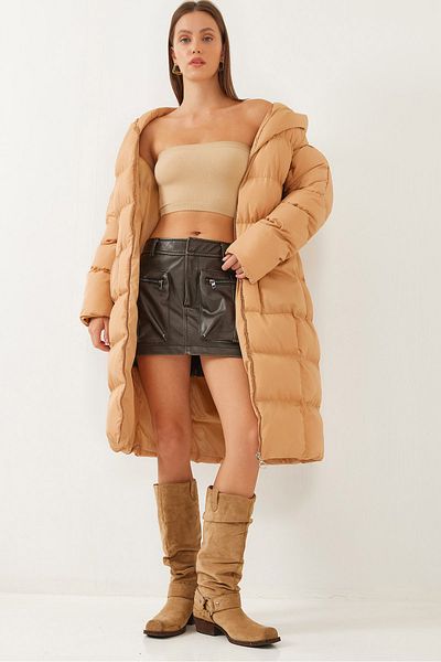 Bianco Lucci Dámská oversize bunda Puffer s kapucí a kapsami 3701 60351016