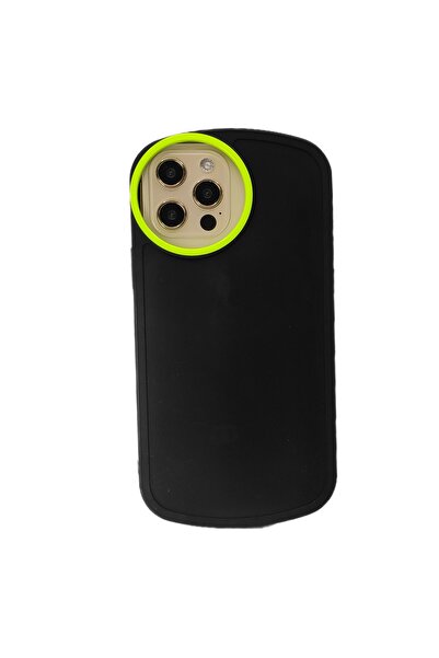 Nettech İphone 12 Pro Max Uyumlu Silindir Camera Seri Arka Koruma Kılıf - Siyah