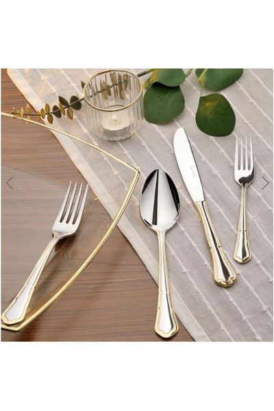 Pierre Cardin Pierrecardin Nova Gold 84 Piece Fork Spoon Knife Set