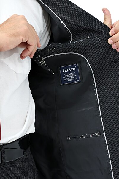 Presto Men's Classic Black Regular Suit - 6 Drop Model - 674-001