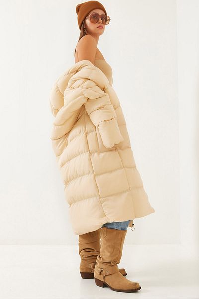 Bianco Lucci Dámská oversize bunda Puffer s kapucí a kapsami 3701 60351016