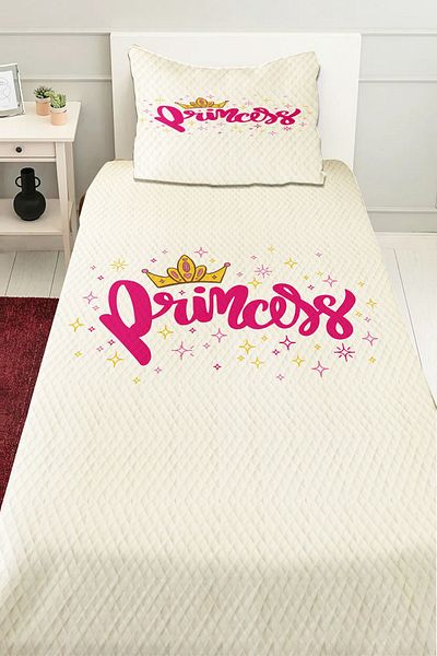 3D ELSE HALI Patterned Pique Set for Girl - Single, Quilted Bedspread