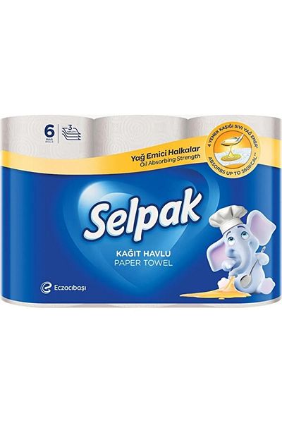 Selpak Oil Absorbing Paper Towel 2X6
