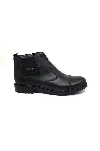 Luis Figo 4380 Black Color Genuine Leather Top Quality Men's Boots