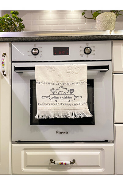 Sahra Çeyiz Nakış Kişiye Özel İsim İşlemeli 30x50 cm Kadife Etamin Mutfak El ...