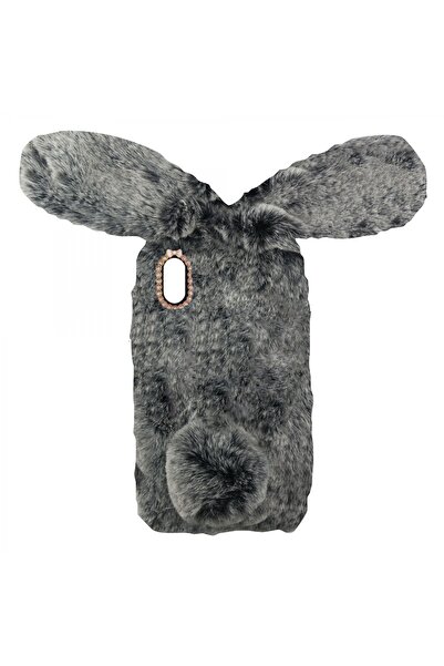 Nettech İphone Xs Max Uyumlu Peluş Arka Koruma Kılıf - Siyah