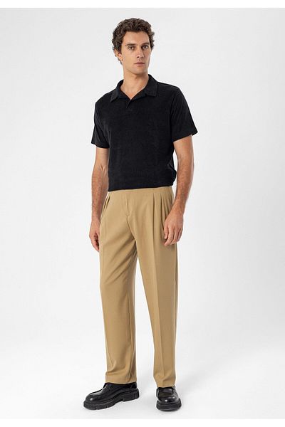 Antioch Μαύρο ανδρικό μπλουζάκι Terry Fabric