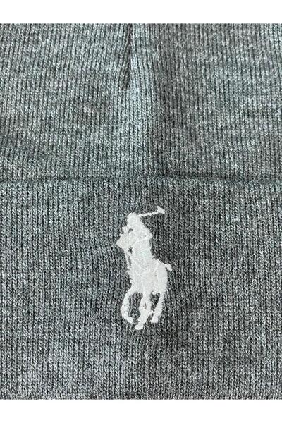 hamze Πόλο Κεντημένο Καπνιστό Γκρι Χρώμα Unisex Ακρυλικό Πτυσσόμενο Χειμερινό Μπερέ