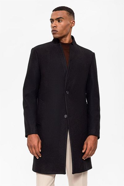 Antioch Black Judge Collar Men's Coat