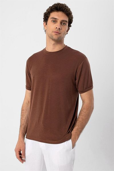 Antioch Brown Crew Neck Men's T-shirt