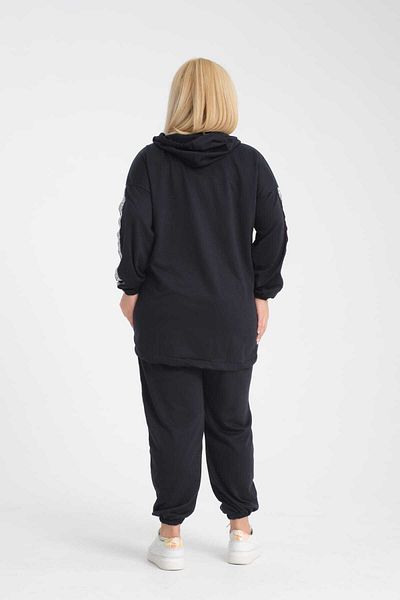CNG MODA Women's Tomy Zippered Hooded Large Size Tracksuit Set