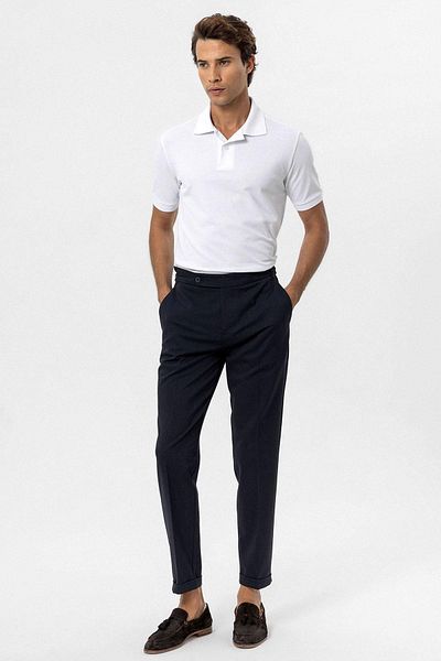 Antioch White Polo Neck Men's T-shirt