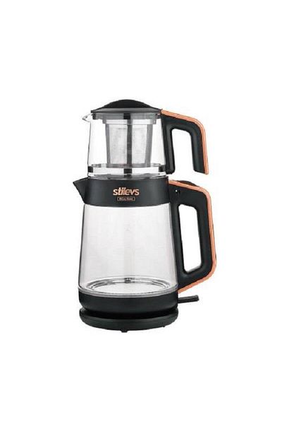 Stilevs Biçay Glass Glass Tea Maker Black Sıh30550