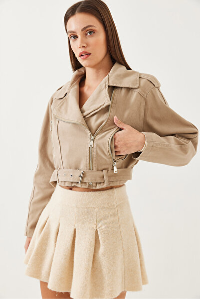 Bianco Lucci Γυναικείο μπουφάν Gabardine Biker 2436 60351027