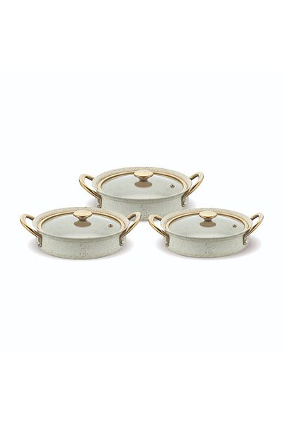 FMS Legend Beige Color Granite Omelette Set
