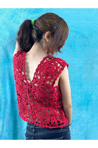 Gönülden Tasarım Жіночий светр з візерунком, в'язаний вручну