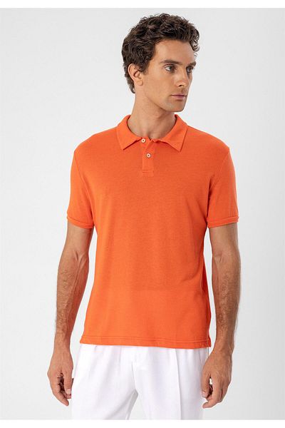 Antioch Salmon Polo Neck Slim Fit Men's T-shirt