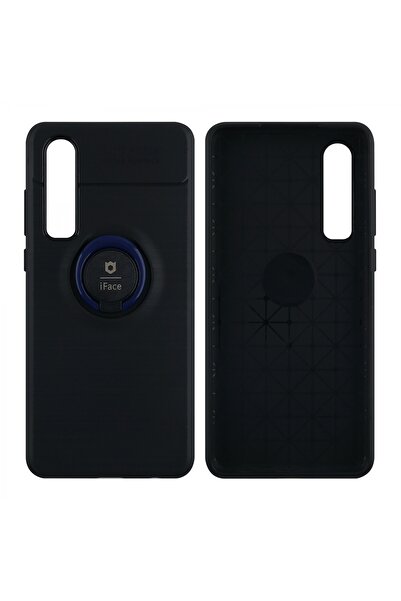 Nettech Huawei P30 Uyumlu Yüzüklü Arka Koruma Kılıf - Siyah