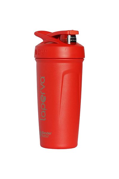 Laperva Blender Bottle Stainless Steel Shaker, Red