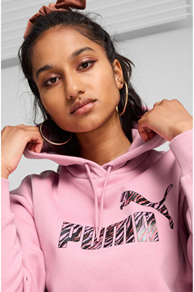 Puma Ess Animal Kadın Pembe Kapüşonlu Hoodie 68149248