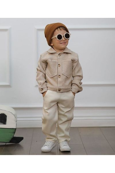 ÇOCUK BUTİĞİM Stamped Jacket Trousers Set
