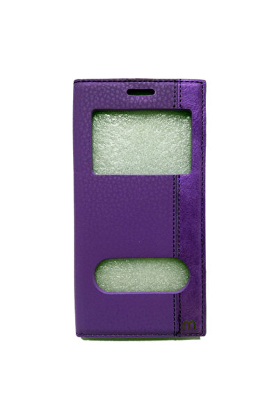 Smart Tech Samsung Galaxy J3 Pro Pencereli Kapaklı Magnum Kılıf Mor