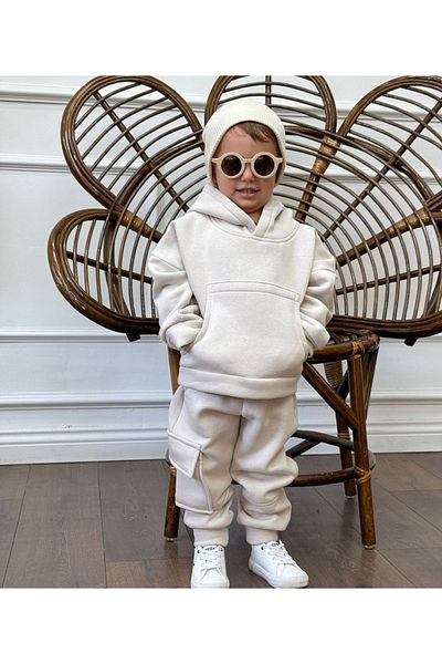 ÇOCUK BUTİĞİM Stone Color Tracksuit Set