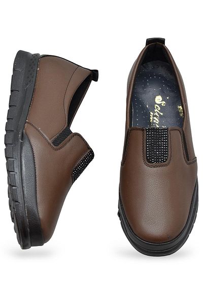 ISPARTALILAR 0240 Stoned Comfortable Orthopedic Sole Daily Women's Shoes Flats Women's Winter Shoes
