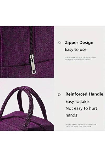 BGSignature Waterproof Thermal Food & Lunch Bag - Insulated That Provides Warm & Cold Protection - Purple