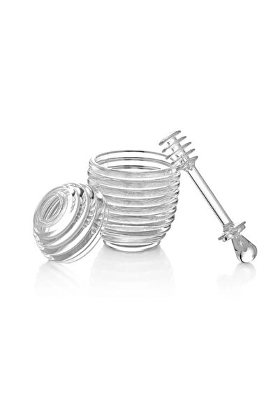 Viyalente Kp-124 Model Honey Jam and Molasses Tahini Jar with Spoon