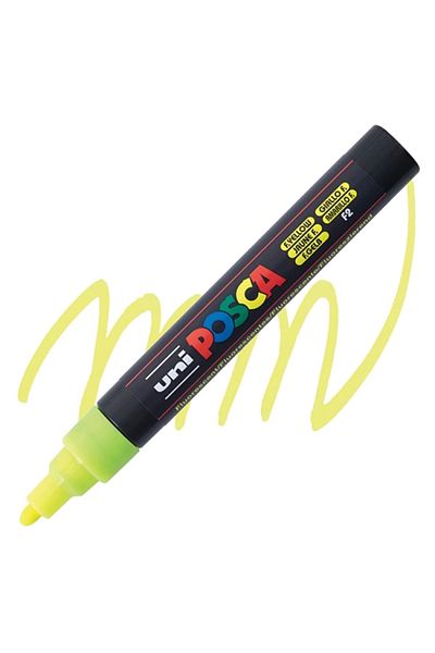 UNİ-BALL Uni Posca Water Based Poster Marker Pc-5M 1.8-2.5 Fluorescent Yellow