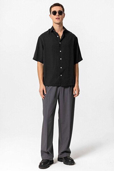 Antioch Black Short Sleeve Oversize Men's Shirt