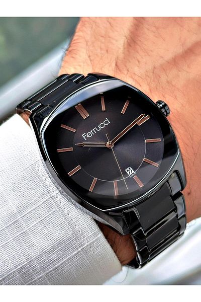 Ferrucci Men's Wristwatch - Black Steel Cord, Model 03376