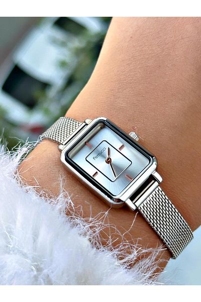 Ferrucci Silver Color Steel Band Women Wrist Watch 03361