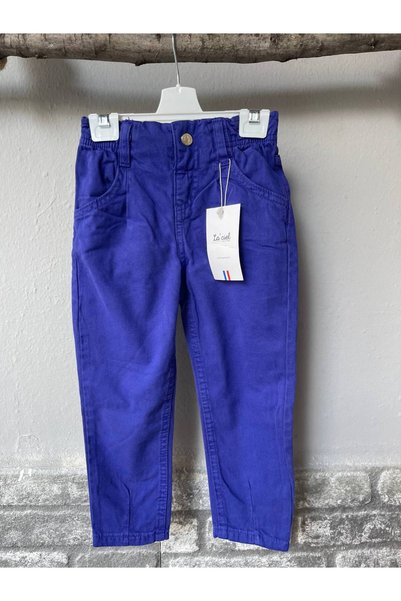Linoş Kids Kız Çocuk Kot Pantolon Denim Belden Lastikli