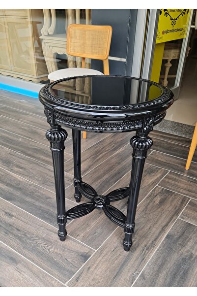 EL YAPIMI Yağız Mobilya Aksesuar Papatya Yan Sehpa