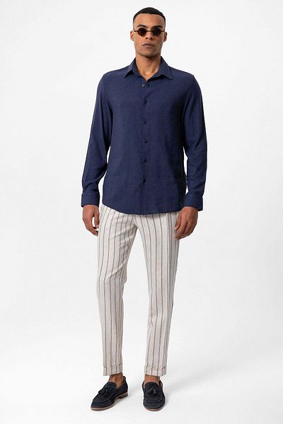 Antioch Navy Blue Long Sleeve Men's Shirt