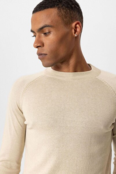 Antioch Stone Crew Neck Slim Fit Knitwear Sweater
