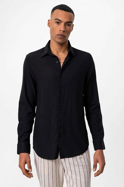 Antioch Black Long Sleeve Men's Shirt