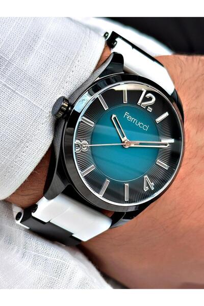 Ferrucci White Color Silicone Cord Men's Wrist Watch 03369