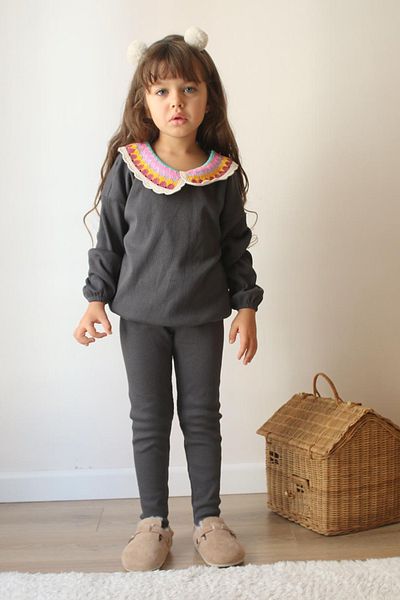 Belya Kids Wear Premium Quality Smoke Color Girl's 100% Cotton Camisole Top and Bottom Set