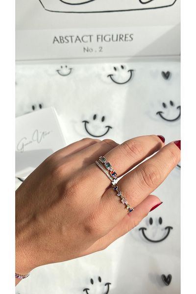 GAMZE Steel Vip Adjustable Size Double Ring