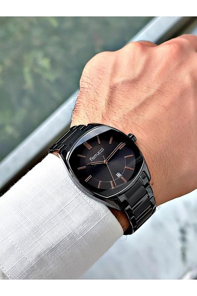 Ferrucci Men's Wristwatch - Black Steel Cord, Model 03376