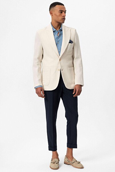 Antioch Bej Torba Cepli Astarsız Erkek Blazer Ceket
