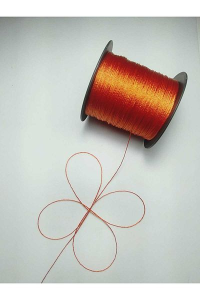 Eskişehir hobi sanat 0.5 mm 200 Meters Rosary Rope Tile Red Color