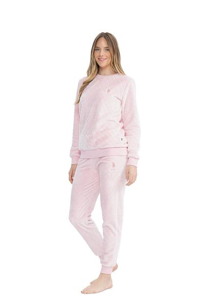 U.S. Polo Assn. Us Polo Assn. Women's Long Sleeve Round Neck Pajamas Set S25080