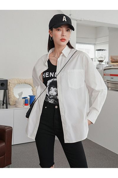 Know Women's White Poplin Shirt