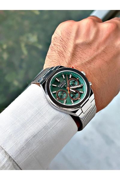 Ferrucci Silver Color Straw Cord Men's Wrist Watch 033801